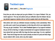 Working of Trackback Spam
